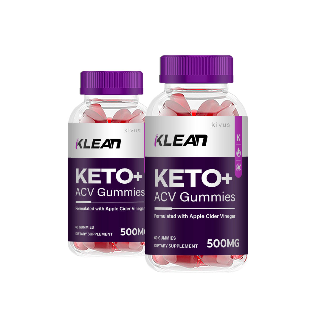 Kivus® Klean Keto Gummies - Klean Keto + ACV Gummies (2 Pack, 120 Gummies)